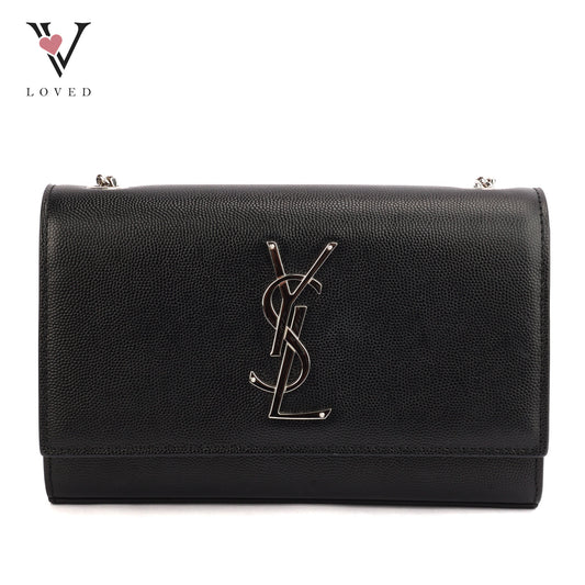 Yves Saint Laurent Kate Small Shoulder Bag in Black Leather