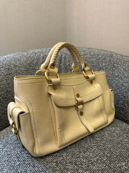 Celine Boogie Handbag in Light Yellow Leather