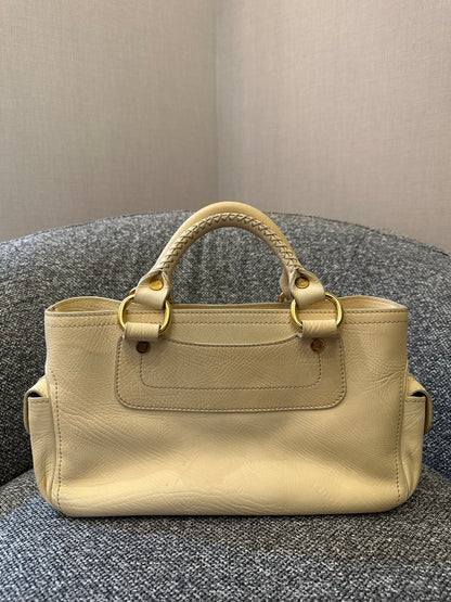 Celine Boogie Handbag in Light Yellow Leather