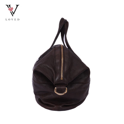 Nightingale Dark Brown Lambskin Leather