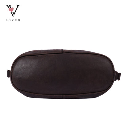 Nightingale Dark Brown Lambskin Leather