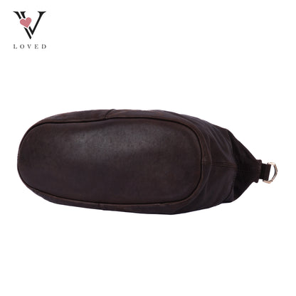 Nightingale Dark Brown Lambskin Leather
