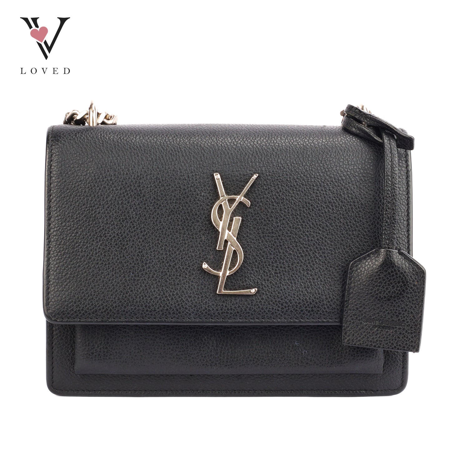 Yves Saint Laurent Sunset Bag In Black Leather