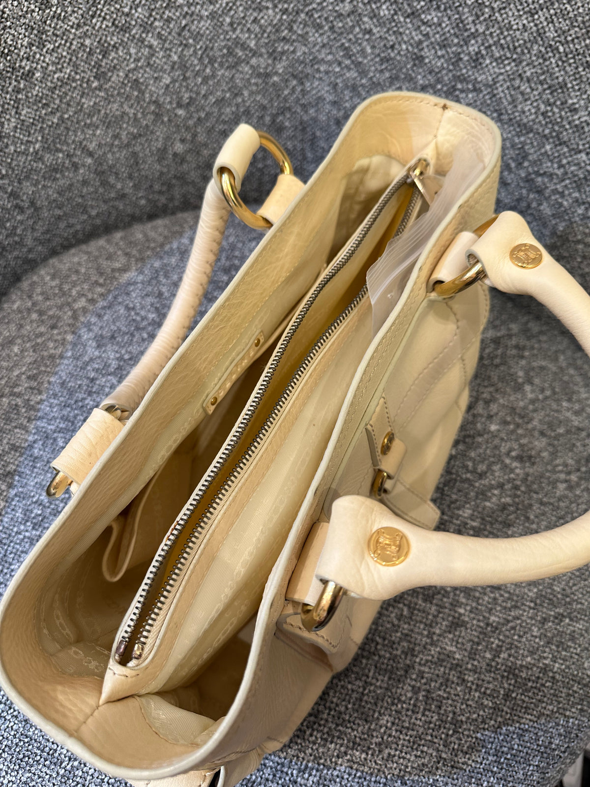 Celine Boogie Handbag in Light Yellow Leather
