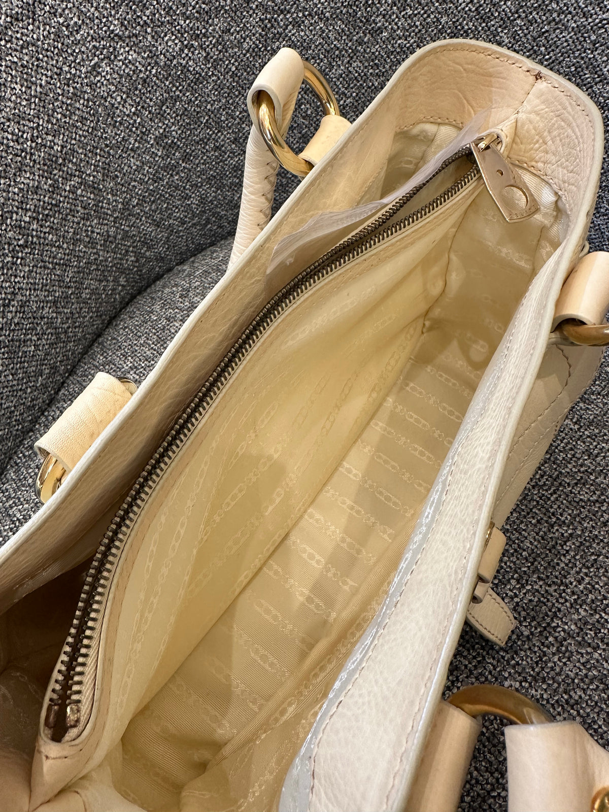 Celine Boogie Handbag in Light Yellow Leather