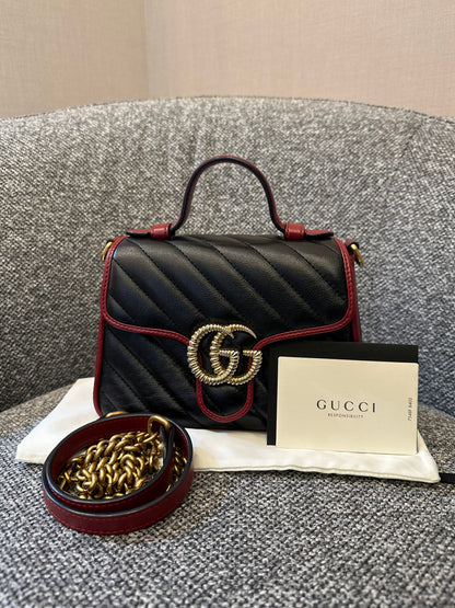 Gucci GG Marmont Mini Torchon Top Handle Bag