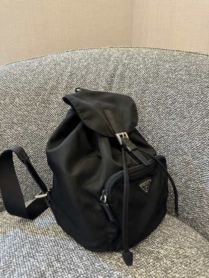 Prada Small Tessuto Nylon and Leather Backpack
