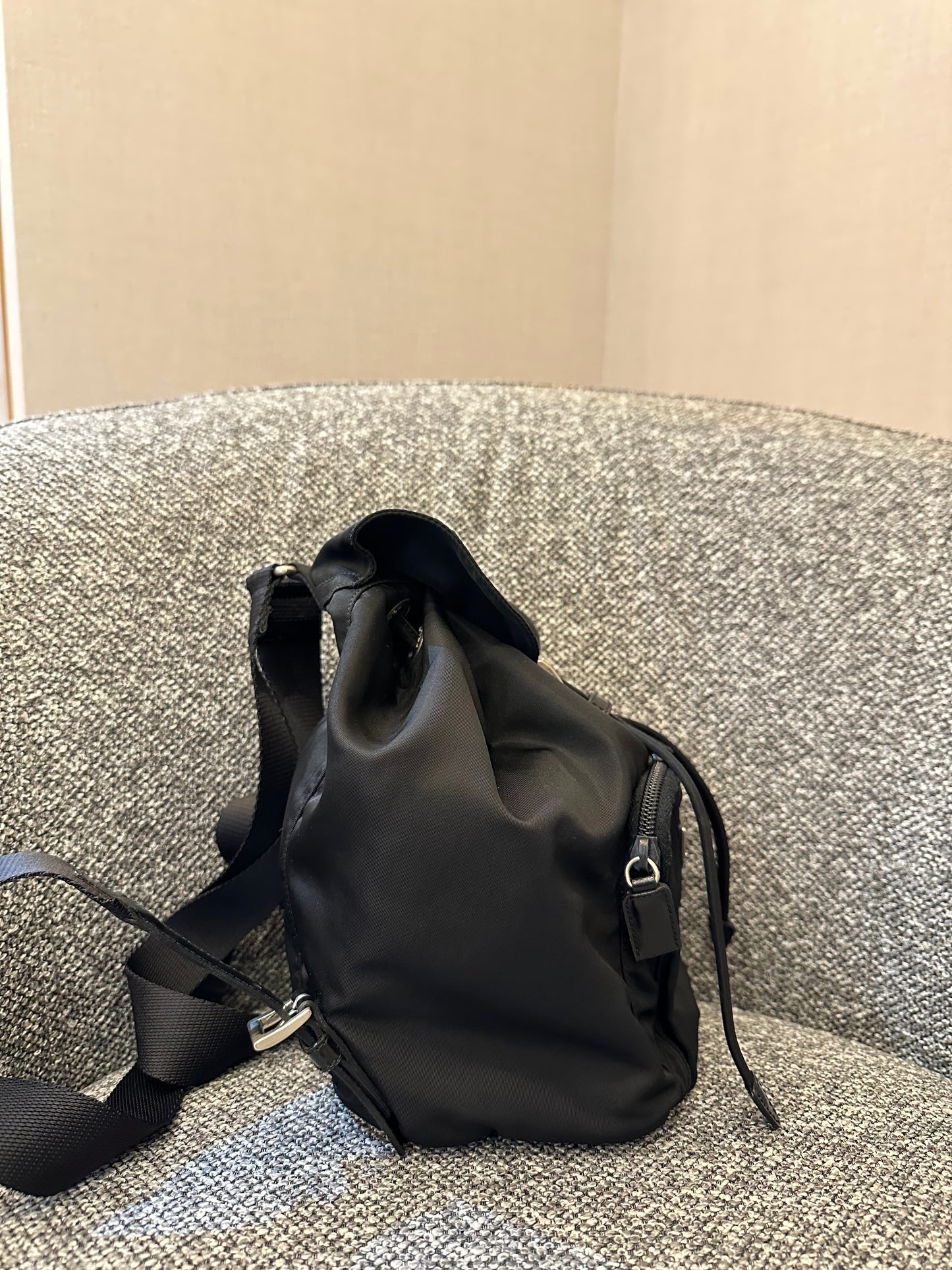 Prada Small Tessuto Nylon and Leather Backpack