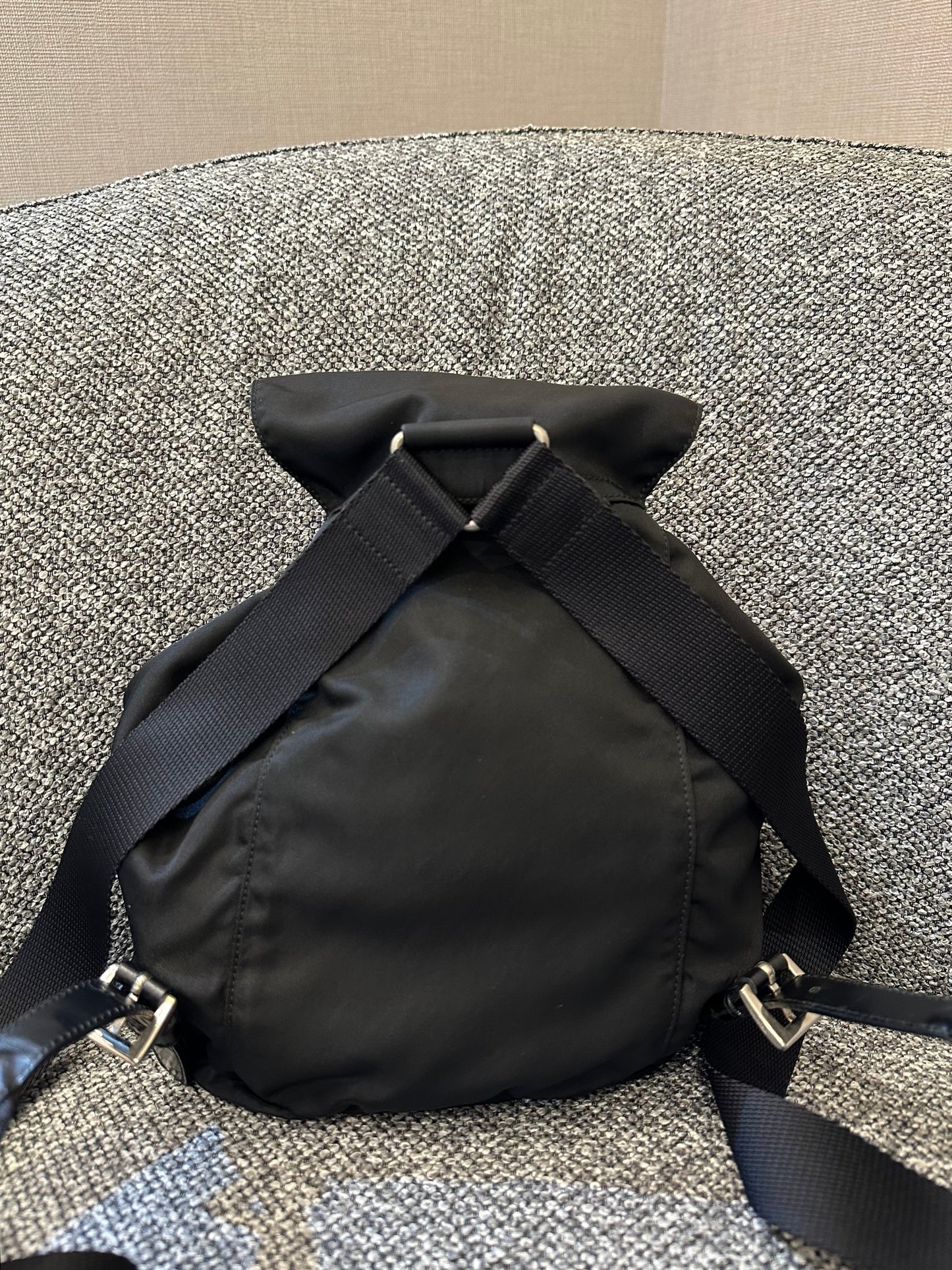 Prada Small Tessuto Nylon and Leather Backpack