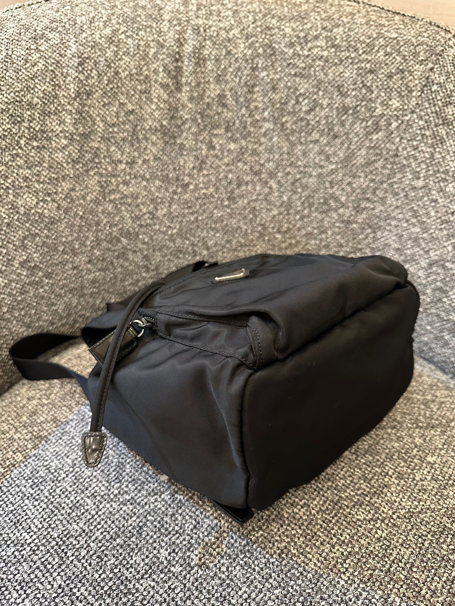 Prada Small Tessuto Nylon and Leather Backpack