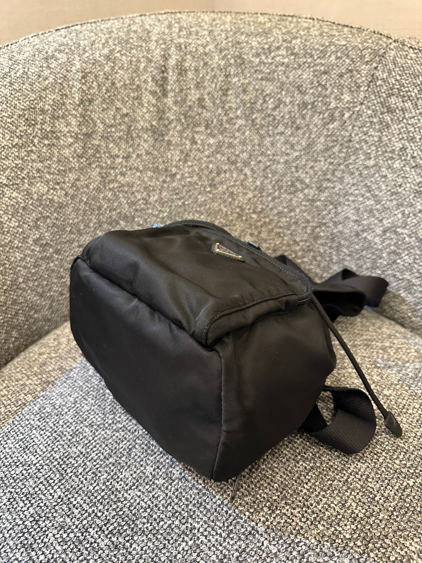 Prada Small Tessuto Nylon and Leather Backpack