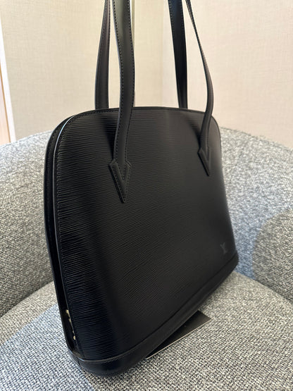 Louis Vuitton Lussac Bag in Black Epi Leather