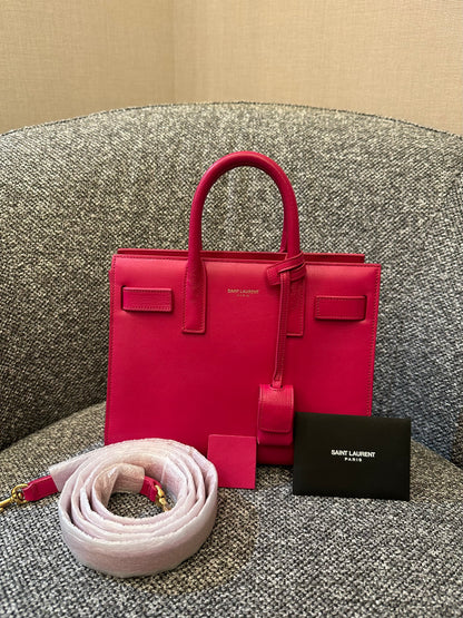 Yves Saint Laurent Sac de Jour Handbag in Fushcia Pink