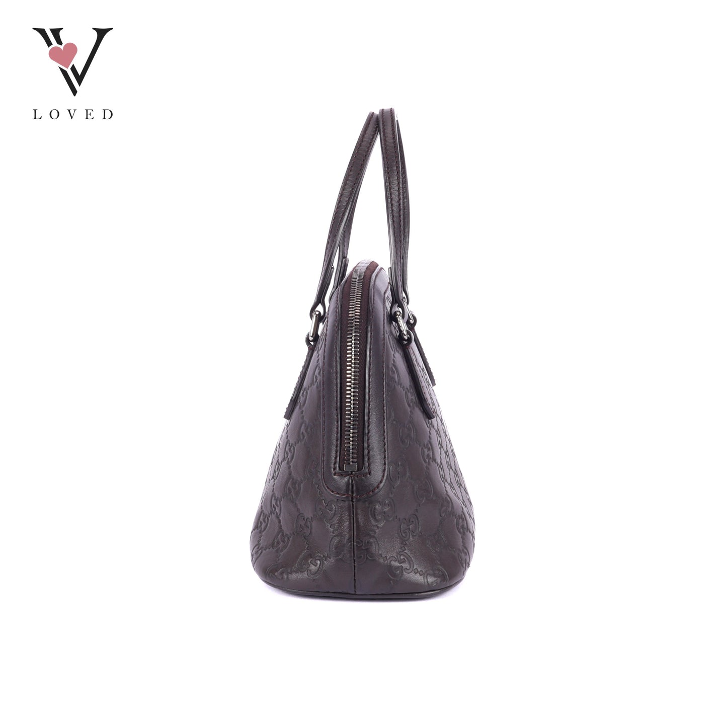 Gucci Guccissima Dome Satchel in Brown Leather