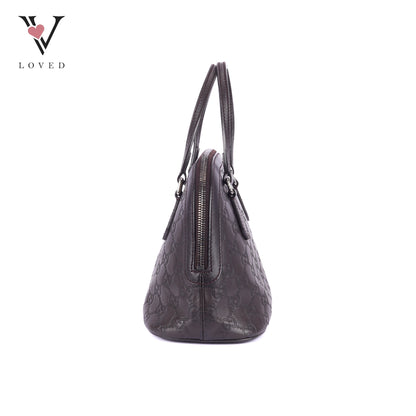 Gucci Guccissima Dome Satchel in Brown Leather