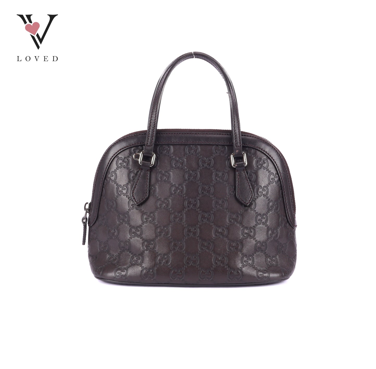 Gucci Guccissima Dome Satchel in Brown Leather