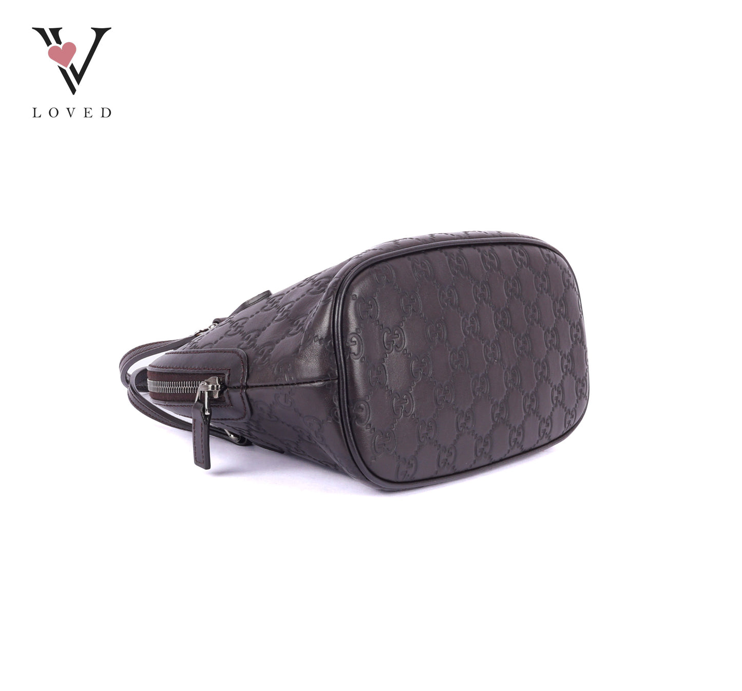 Gucci Guccissima Dome Satchel in Brown Leather