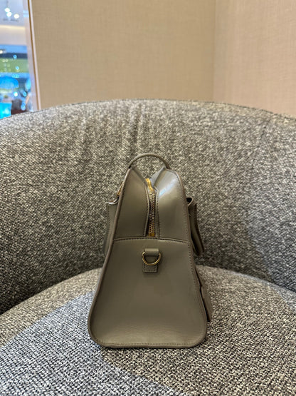 Yves Saint Laurent Cabas Small In Gray Leather