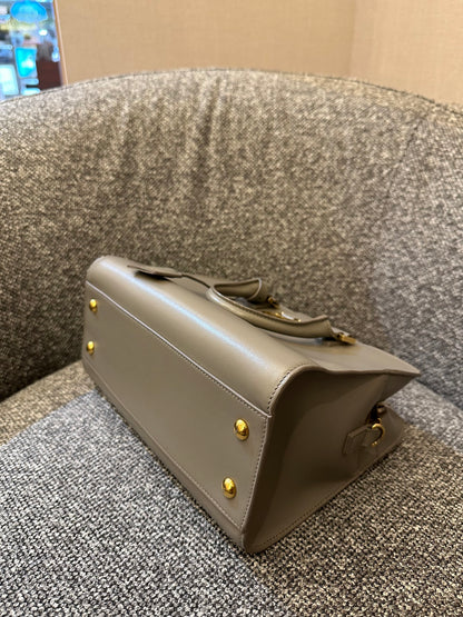 Yves Saint Laurent Cabas Small In Gray Leather