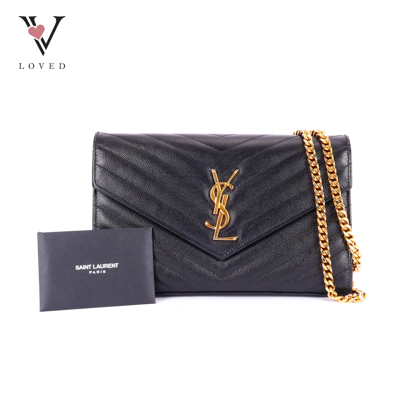 YSL	Cassandre Monogram in Caviar Leather