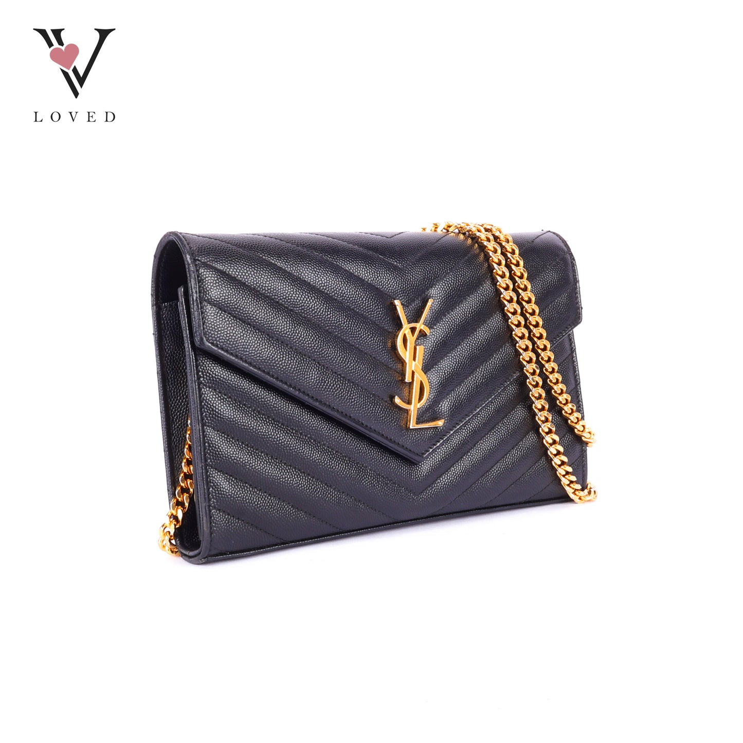 YSL	Cassandre Monogram in Caviar Leather