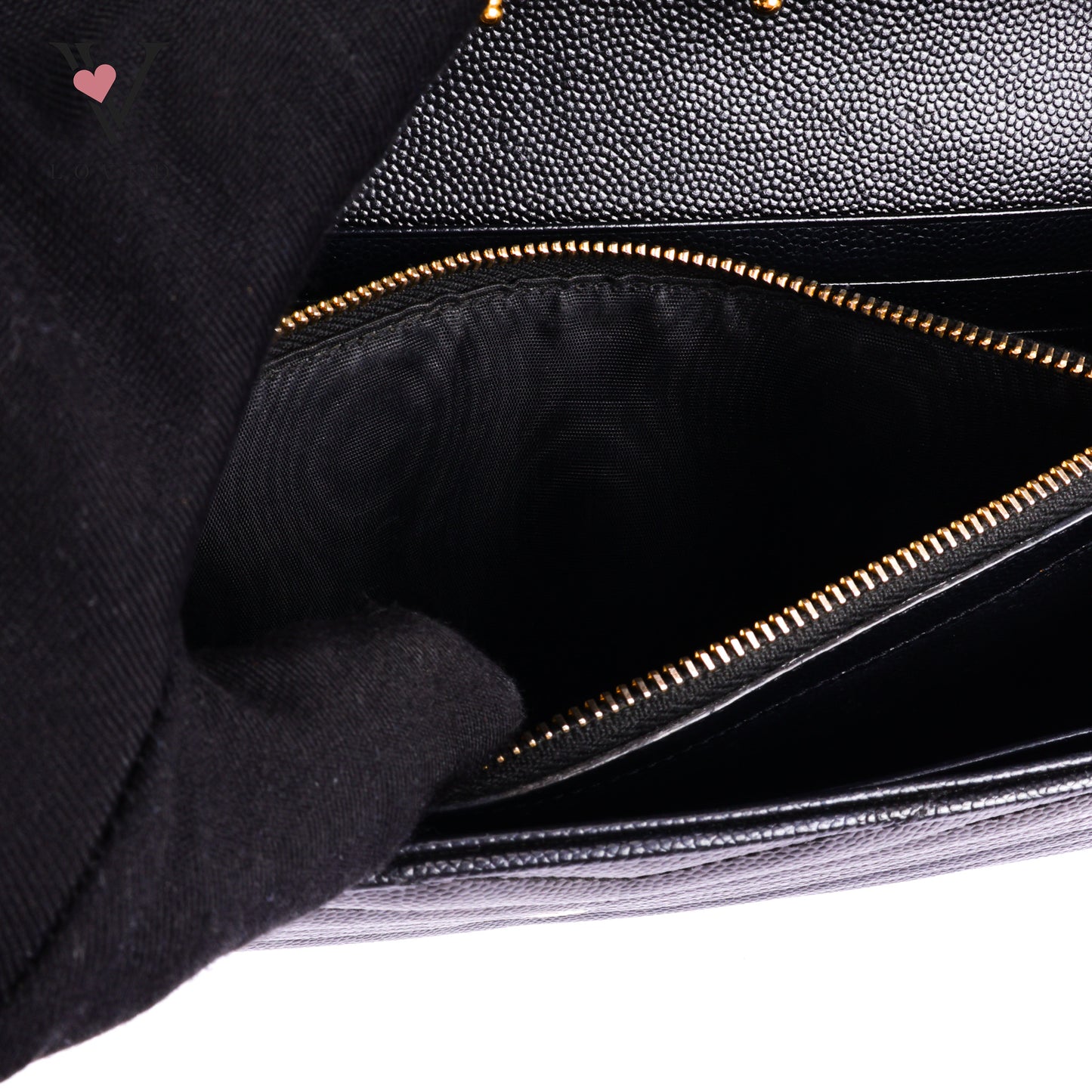 YSL	Cassandre Monogram in Caviar Leather