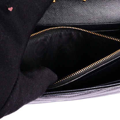 YSL	Cassandre Monogram in Caviar Leather