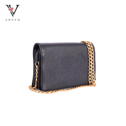 Prada Logo-Lettering Saffiano Leather Shoulder Bag