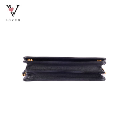 Prada Logo-Lettering Saffiano Leather Shoulder Bag