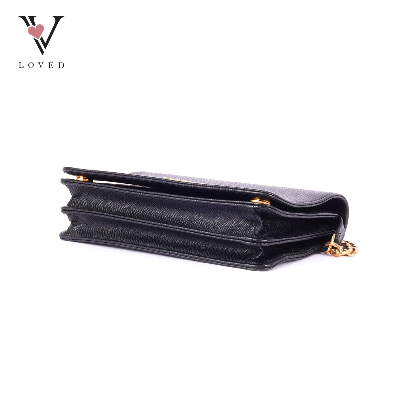 Prada Logo-Lettering Saffiano Leather Shoulder Bag