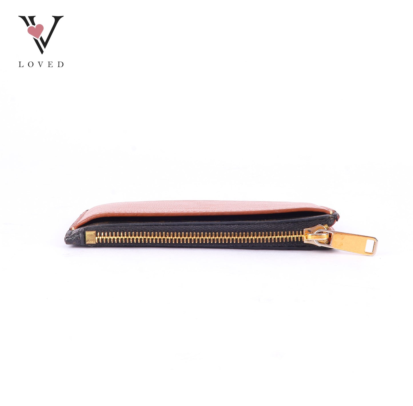 Celine Zipped Card Holder in Triomphe Canvas and Lambskin Leather