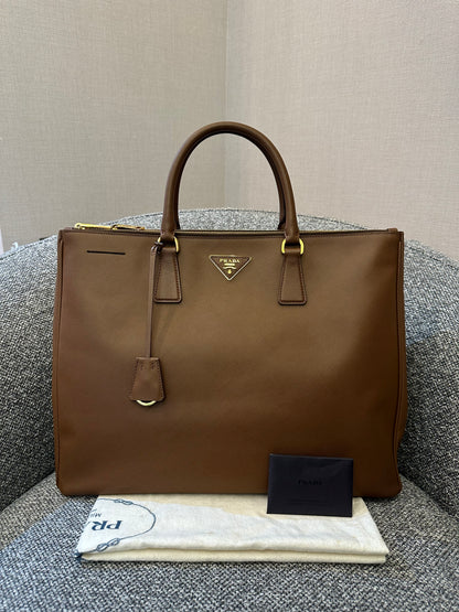 Prada Galleria Saffiano Double Zip Tote Bag