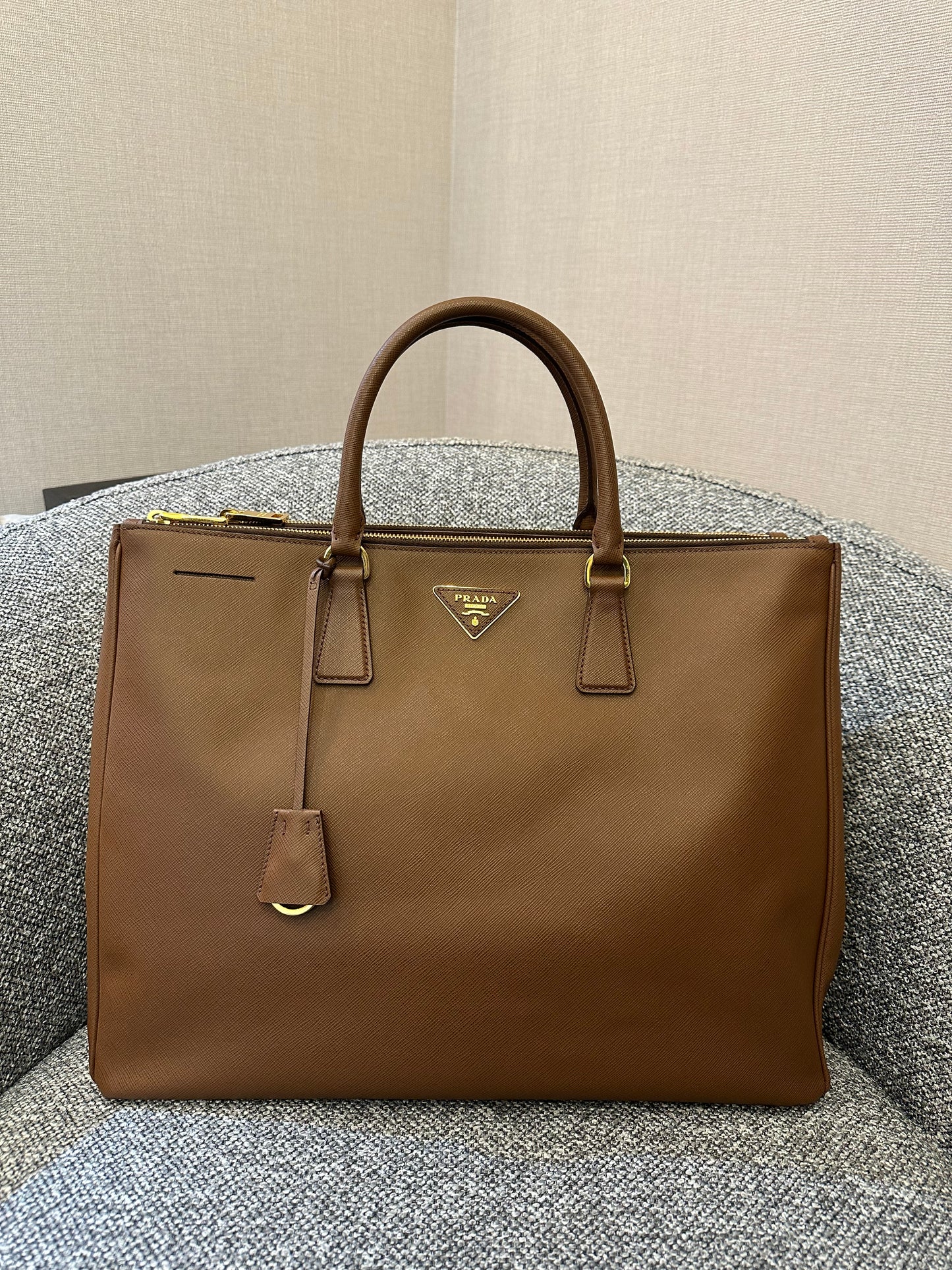 Prada Galleria Saffiano Double Zip Tote Bag