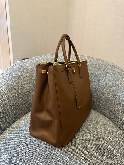 Prada Galleria Saffiano Double Zip Tote Bag