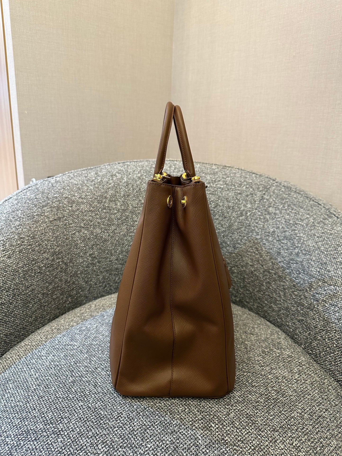 Prada Galleria Saffiano Double Zip Tote Bag