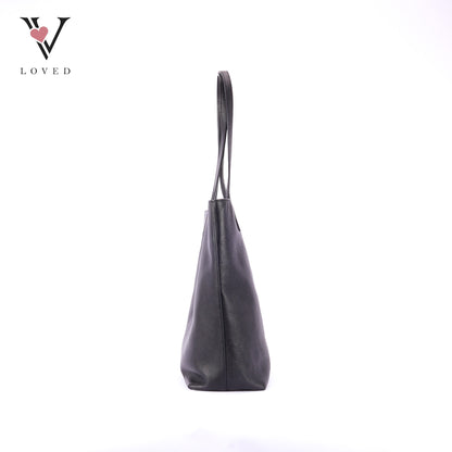 Demellier Vancouver Black Smooth Leather Tote Bag