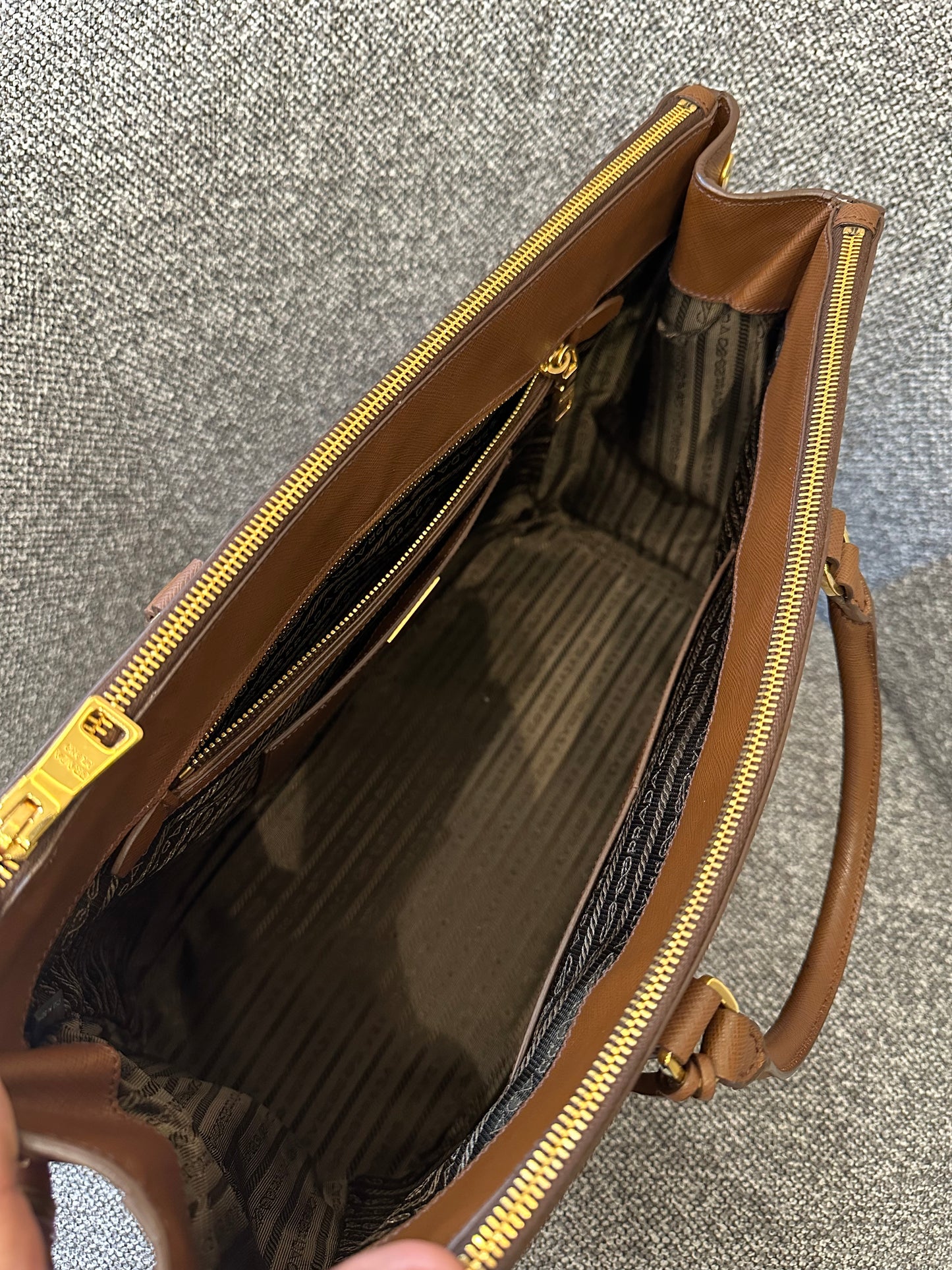 Prada Galleria Saffiano Double Zip Tote Bag