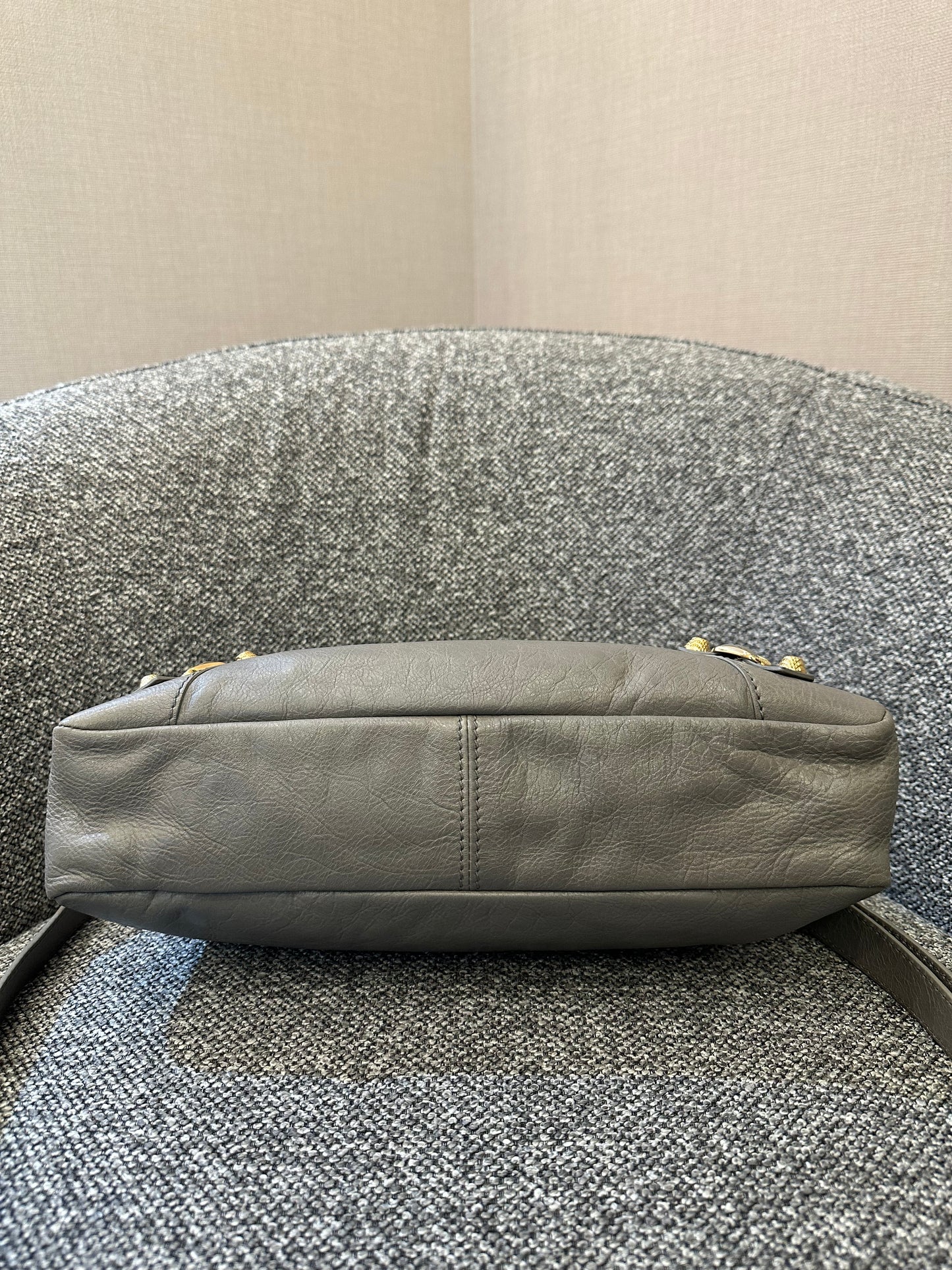 Balenciaga Metallic Edge City Handbag in Grey Leather