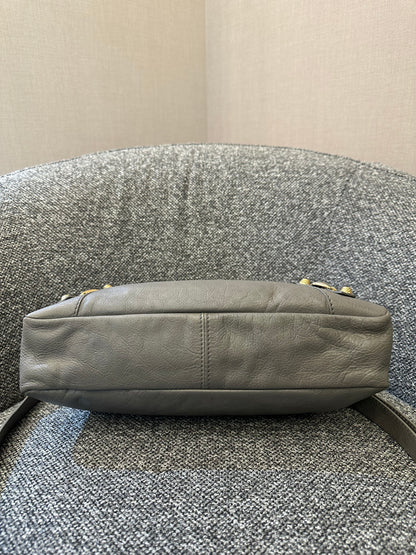 Balenciaga Metallic Edge City Handbag in Grey Leather