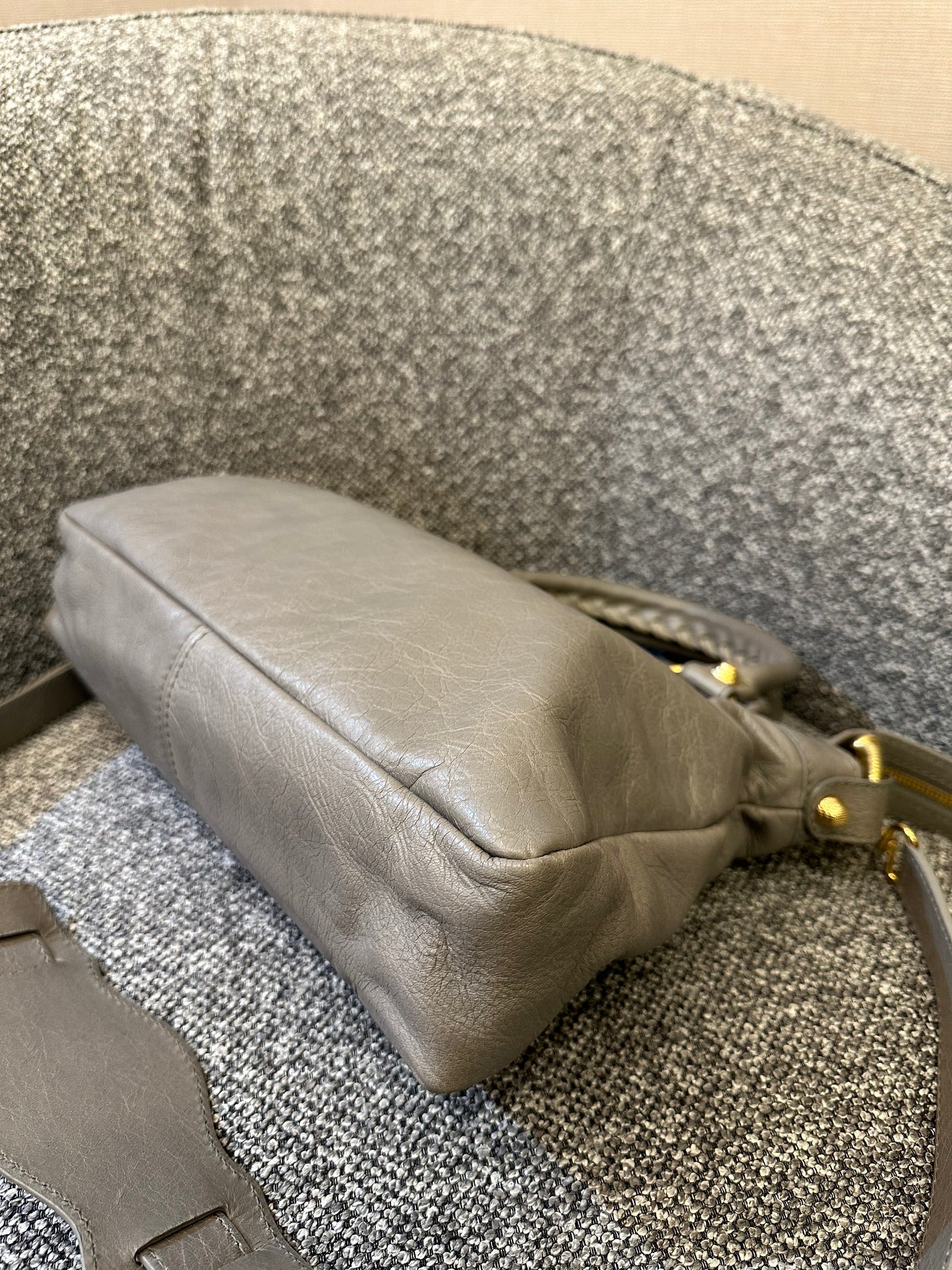 Balenciaga Metallic Edge City Handbag in Grey Leather