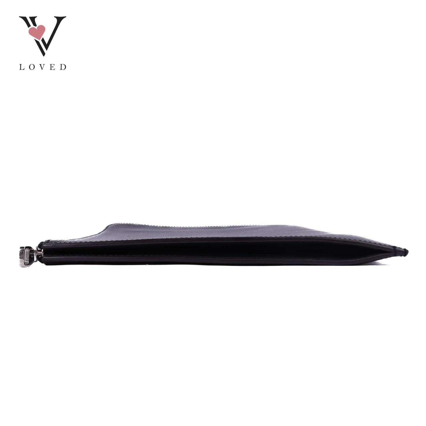 Poche Portfolio Black Epi Leather Document Clutch Bag