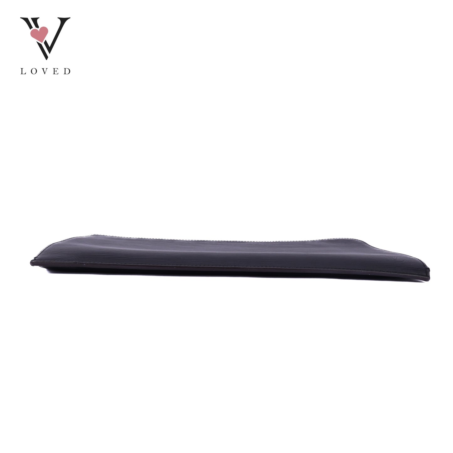 Poche Portfolio Black Epi Leather Document Clutch Bag