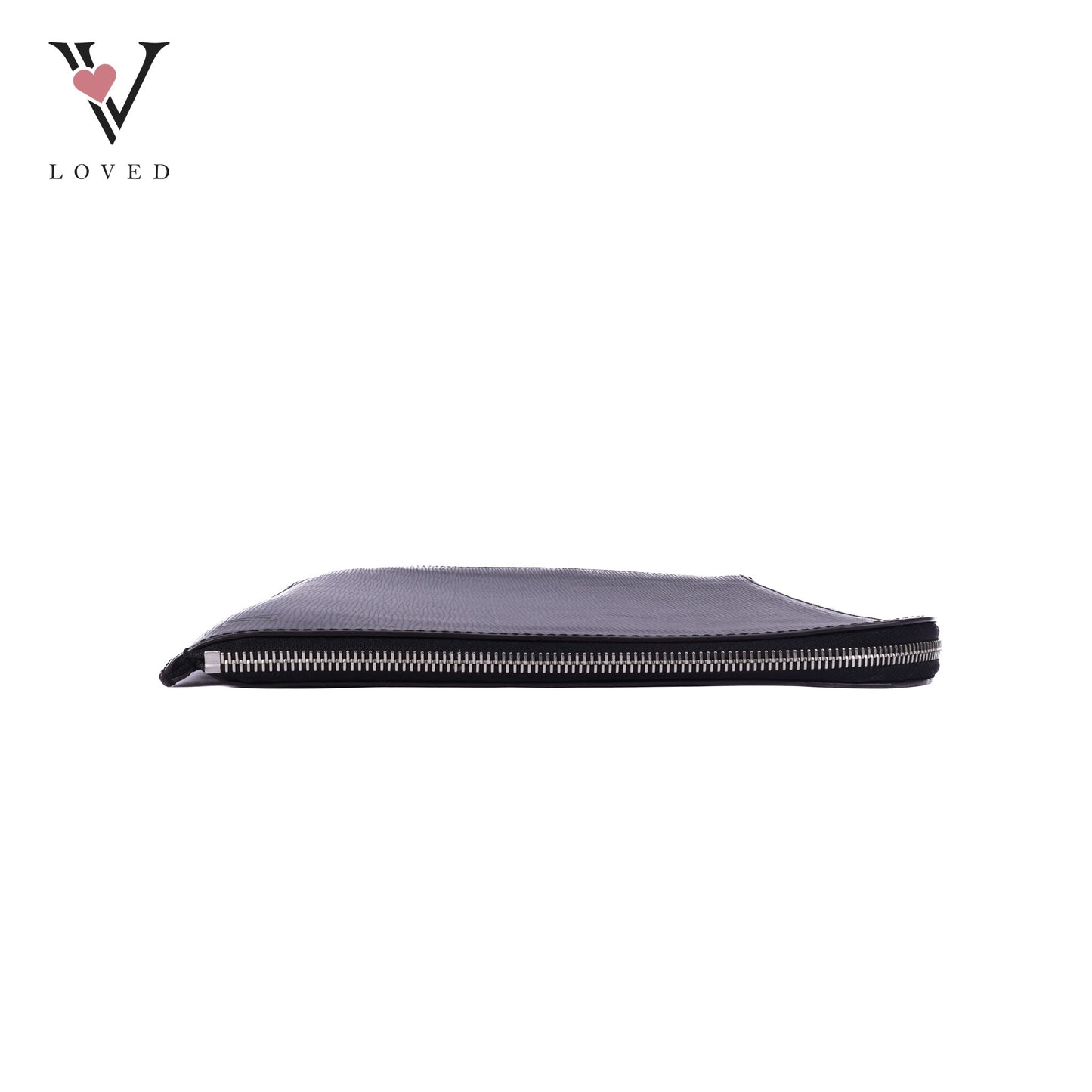 Poche Portfolio Black Epi Leather Document Clutch Bag