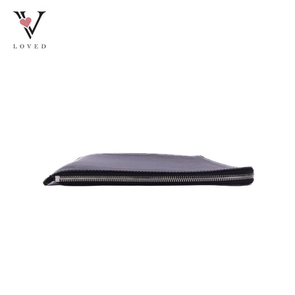 Poche Portfolio Black Epi Leather Document Clutch Bag