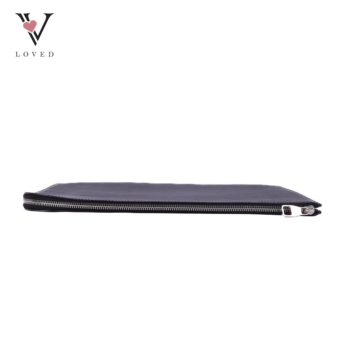 Poche Portfolio Black Epi Leather Document Clutch Bag