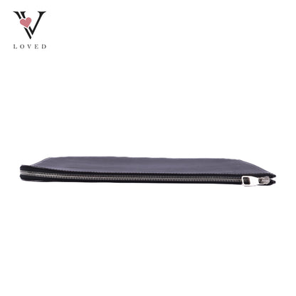 Poche Portfolio Black Epi Leather Document Clutch Bag