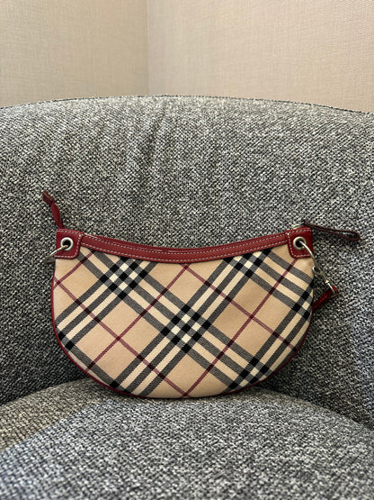 Burberry Nova Check Crescent-Shaped Accessory Pouch