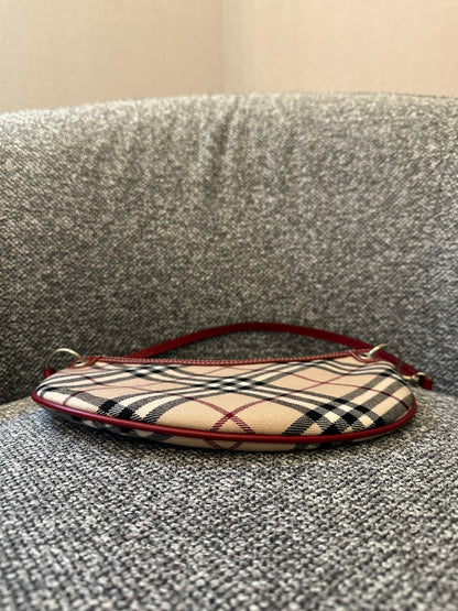 Burberry Nova Check Crescent-Shaped Accessory Pouch