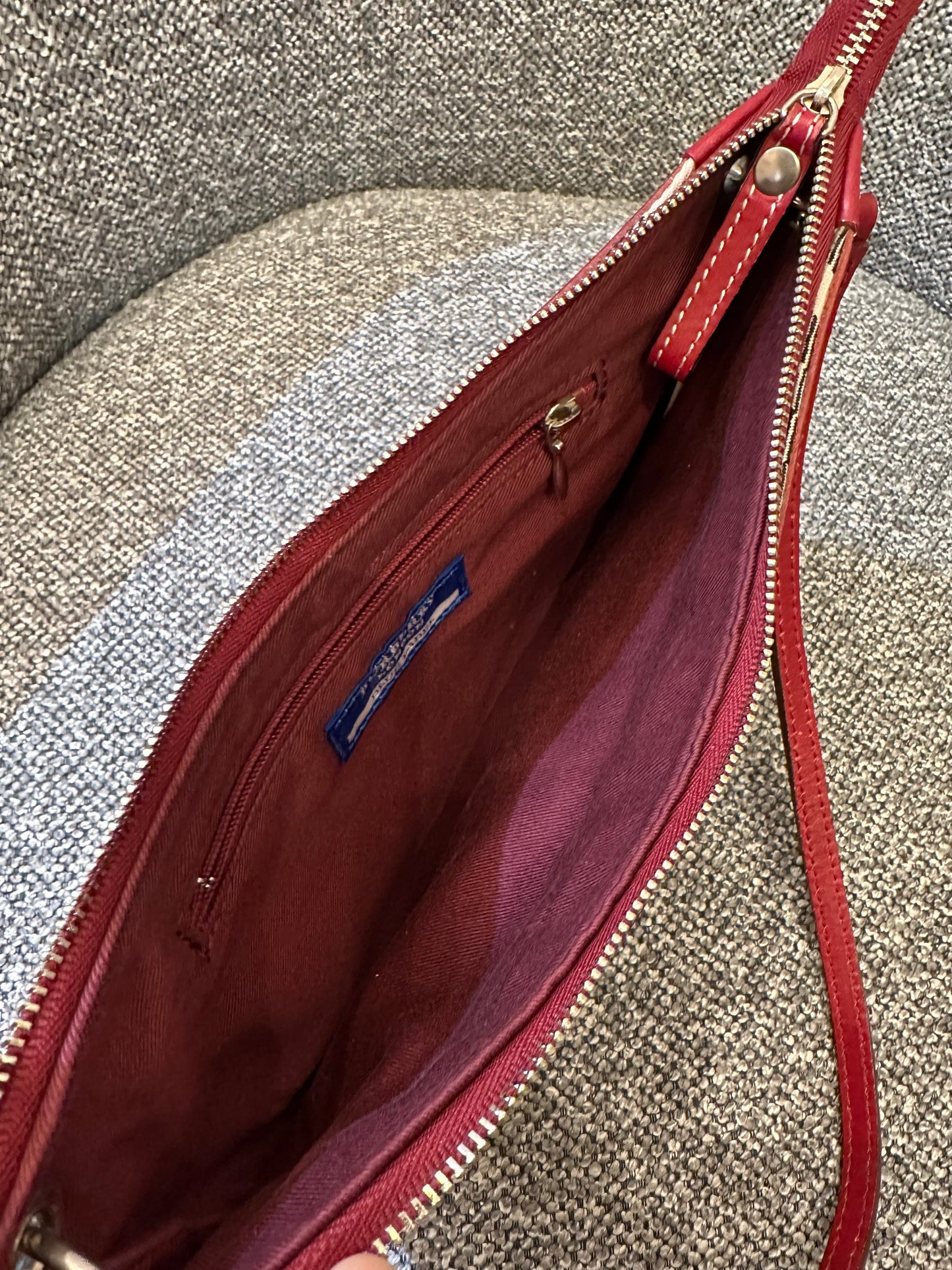 Burberry Nova Check Crescent-Shaped Accessory Pouch