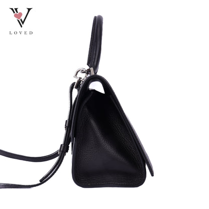 Shark Tooth Leather Satchel Pony